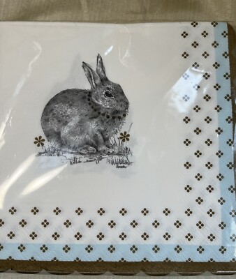 spode meadow lane Bunny 40 Luncheon Paper Napkins