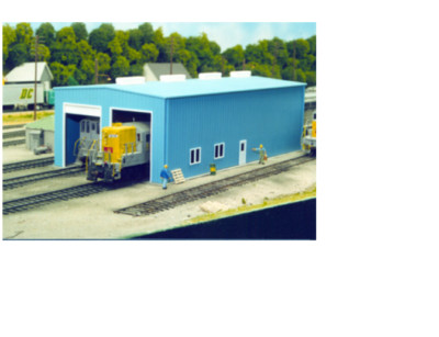 Enginehouse 1 or 2 Doors Building Kit HO 1:87 Scale Layout Diorama Pikestuff 8