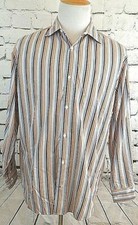Banana Republic Men's Striped Button Front Long Sleeve Dress Shirt Sz 16-16 1/2