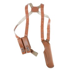 Koltster Basketweave Vertical Shoulder Holster with Double Mag Pouch Fits CZ 75