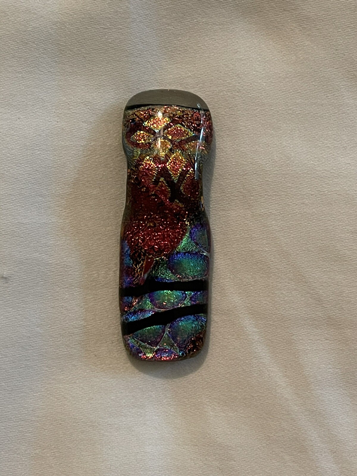 Rectangle Multicolor Glitter Pendant - image 1