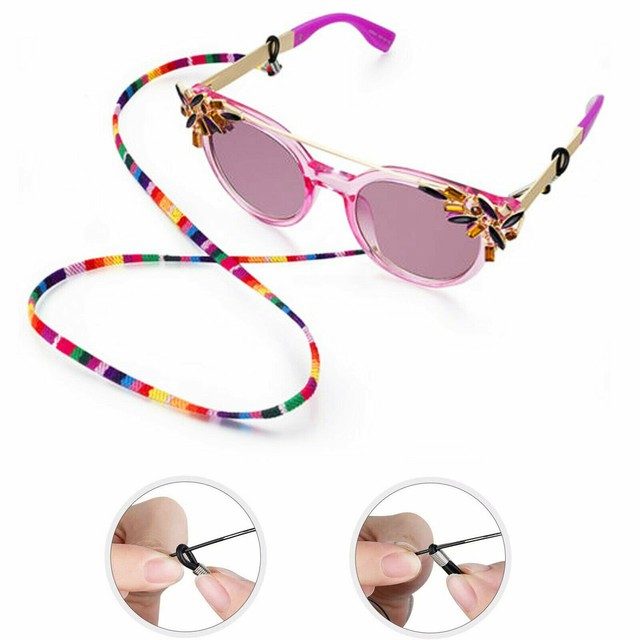 Catena Per Occhiali Con Perline Di Semi Beige Marrone - Foto 5