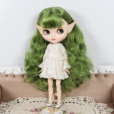 Blythe doll Dudu mouth Fairy ear Pink Mint Green hair from Factory Joint Body12"