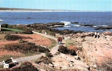 Ogunquit ME Maine Surf Harbor Beach Marginal Way Sand Dunes Vtg Postcard G3