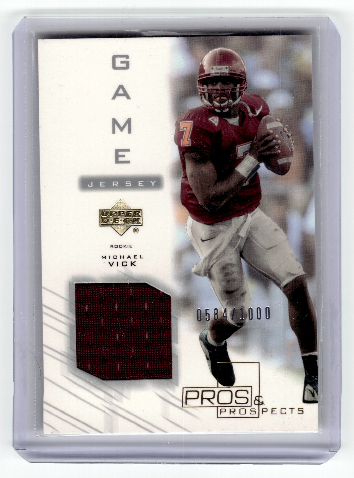 Michael Vick Upper Deck Pros & Prospects #135 Rookie Jersey