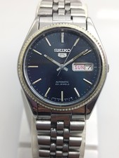 Seiko 5 Vintage Automatic 6349 23 Jewels Black Dial Cut-Ring case Japan Watch