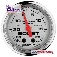 Autometer 200774-35, One 2-1/16 Pc Marine Gauge Vac/Boost 30Hg/20Psi Performance