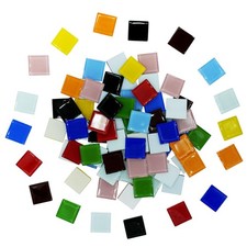 1LB Large Size Mixed Color Mosaic Tiles for Crafts Bulk, 1Inch 12 Colors Opti...