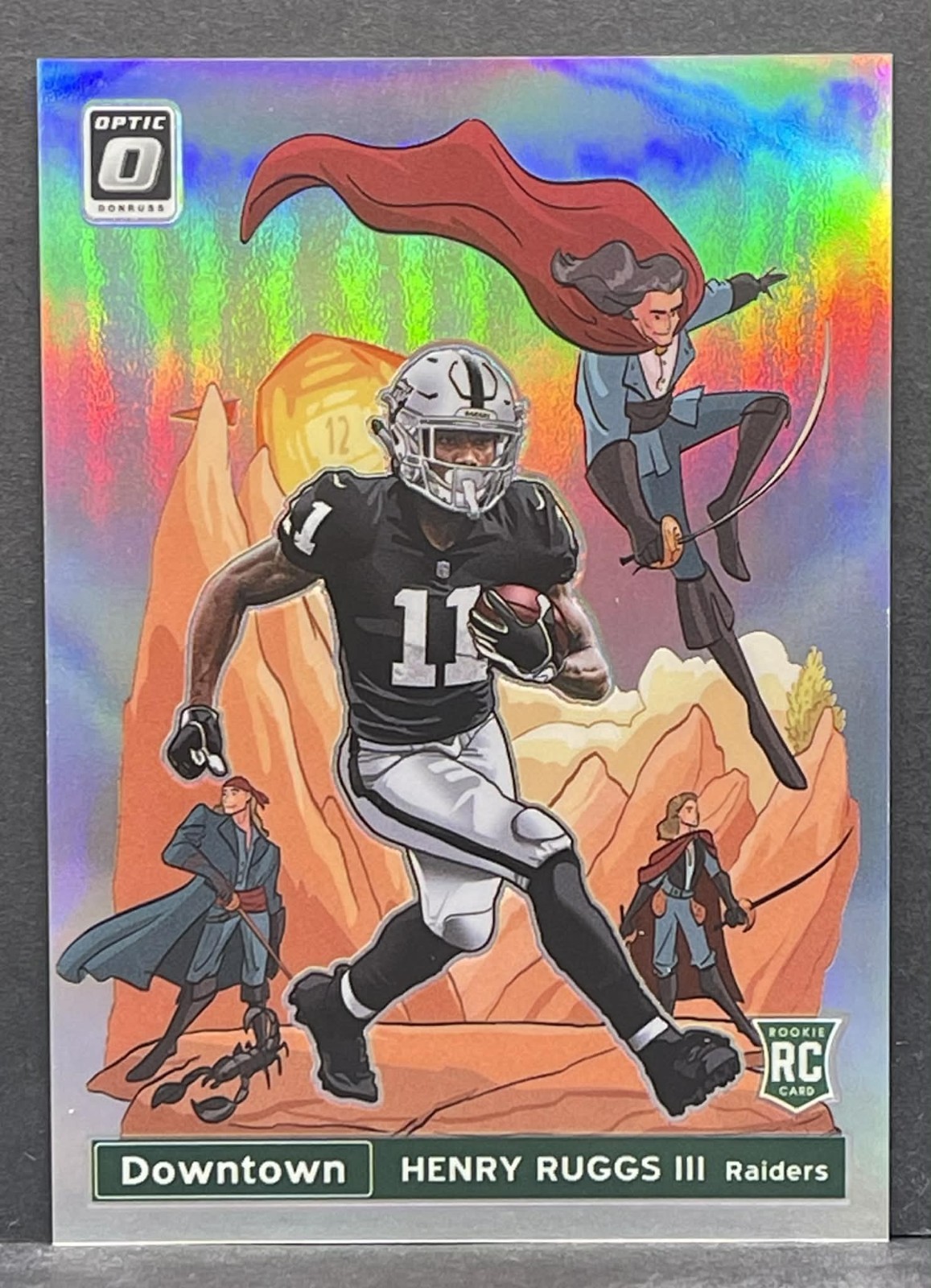 2020 Donruss Optic Henry Ruggs III Downtown SP RC #DT-38 Rookie Catch A Case Hit
