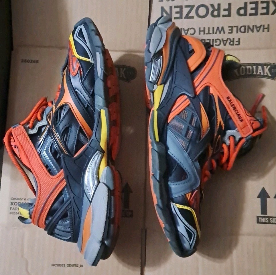 Balenciaga Track 2 Sneakers Orange/Yellow/Gray/Black • Size EUR 44