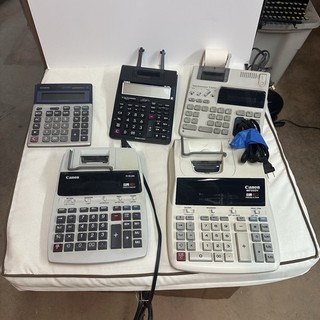 Lot Of 4 Printing Calculator 1 Extra Canon MP25DV 3 PV 120DH TI Calc MORE