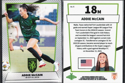 #ad 2026 Parkside USL Gainbridge Super League #6 Addie McCain Lexington SC $1.49
