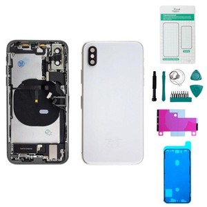 iPhone XS Gehäuse mit Backcover Silber - Set Versand aus Deutschland