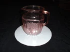 Vintage Anchor Hocking Pink Rose Depression Glass 6" Pitcher