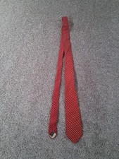 Ermenegildo Zegna Mens Tie Red Geometric Silk