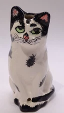 England, BLP Babbacombe Pottery Funnel Pie Bird Vent * Black & White Kitty Cat