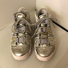 Nike Air More Uptempo GS Silver/White Leather...