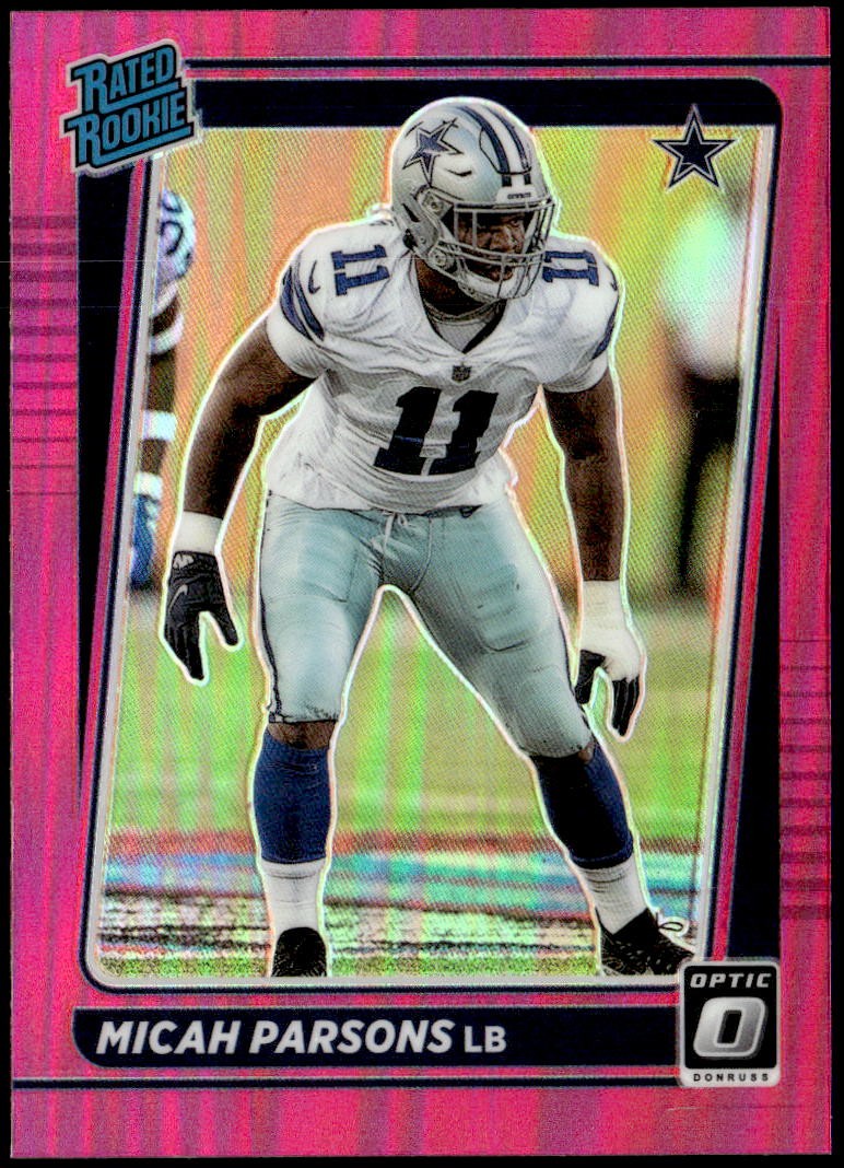 2021 Donruss Optic #245 Micah Parsons Pink Rated Rookie E1