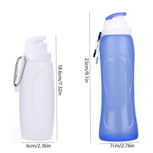 320/500ML Foldable Collapsible Water Bottle Silicone Leak-proof Reusable Travelღ - Picture 3 of 14