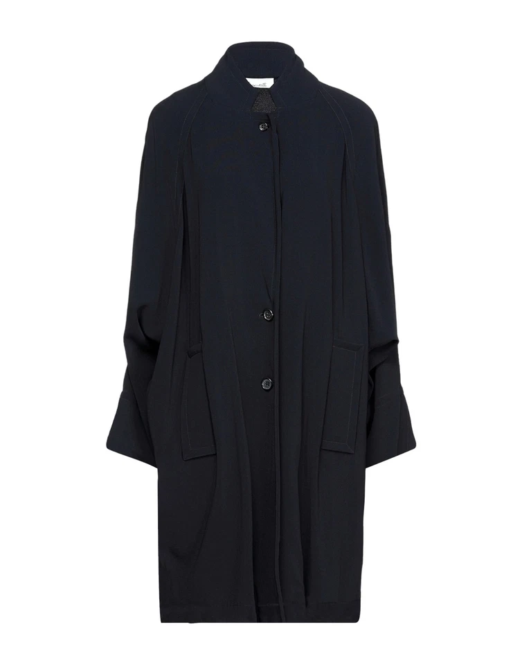 RRP€627 BRAG-WETTE Oversized Crepe Overcoat IT44 US8 L Unlined Made in Italy - Image 3 of 4