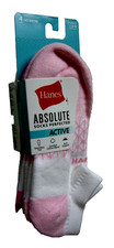 Hanes No Show Socks, Women's, 4 Pr., Multicolor, Prints, Sz 9-11, Shoe Sz 5-9