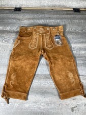 ALMBOCK Lederhosen Real Leather Bavarian Oktoberfest Shorts Size 50 /M NWT