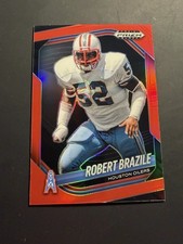 2025 Panini Prizm Black Robert Brazile #64 Red Prizm /299 Houston Oilers