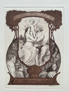 Exlibris Franz Stassen ausgefallen großformatig 114