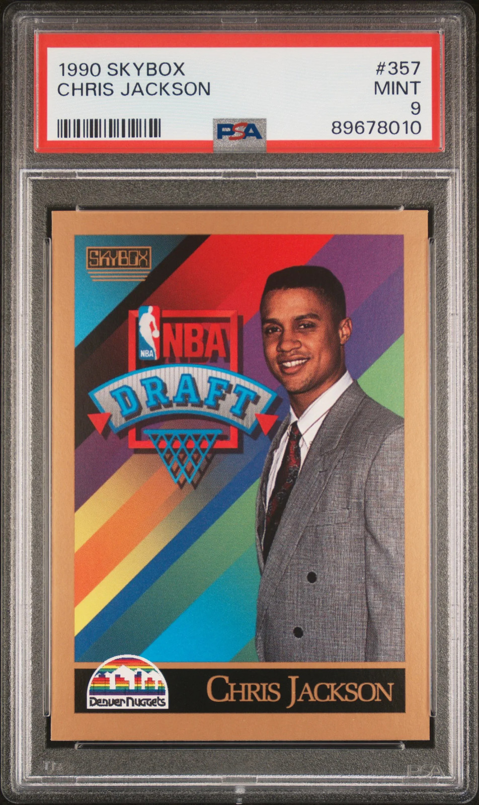 1990 Skybox Chris Jackson #357 Rookie PSA 9