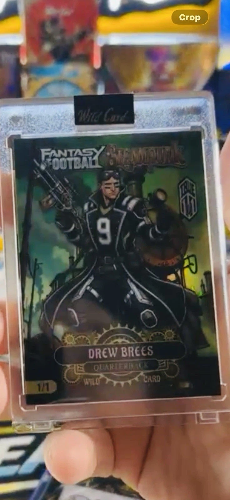 Drew Brees TRUE 1/1 Wild Card Steampunk Fantasy Football PUNKS Case Hit 🔥