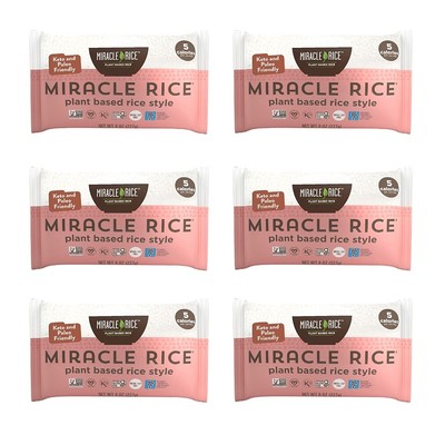 Miracle Noodle Rice - Konjac Rice, Keto 8 Ounce (Pack of 6) 
