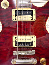 Edwards by ESP Les Paul Standard Guitar E-LP-92SD/QM See Thru Red Seymour Duncan