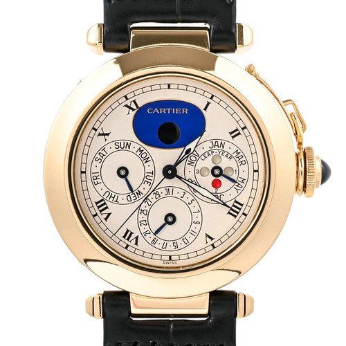 CARTIER Pasha Perpetual Calendar W3000351 Ivory Men's Used Wat...