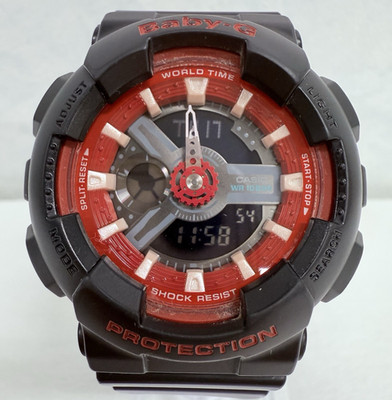 Casio BABY-G BA-110SN-1A Sneaker Color Series Black & Red Women's Watch , 5338
