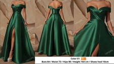 Wedding Guest Gowns for Women Satin Mother of the Bride Dress Off the Shoulder