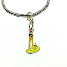 Vintage Lighthouse Add on Charm Dangle for European Bracelet Nautical Beach DIY