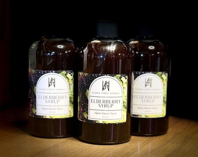 Alamo Street Herbals Elderberry Syrup Oxymel Shelf-Stable Syrup 8 oz