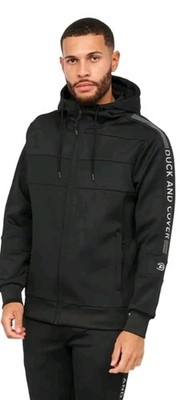 Duck and Cover Fentmoore Hoodie Full Zip Hoody Zip Through Black Size Small
