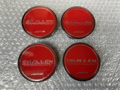 AME Shallen Center Cap 4 set RED enkei bbs work weds volk