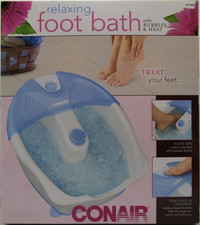NEW Conair Relaxing Foot Bath Spa Massage with Bubbles and Heat - Model FB5XWB