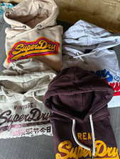 Superdry Kapuzenpullover Hoodie XL Grau Logo-...