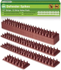 De-Bird Bird Spikes - 12-Piece, 12 Ft Total, Woodpecker - Animal 