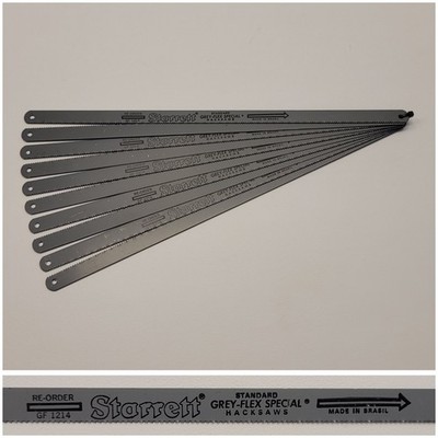 [QTY 10] Starrett GF 1214 Grey-Flex Special Hacksaw Blade 12''/300mm 14TPI