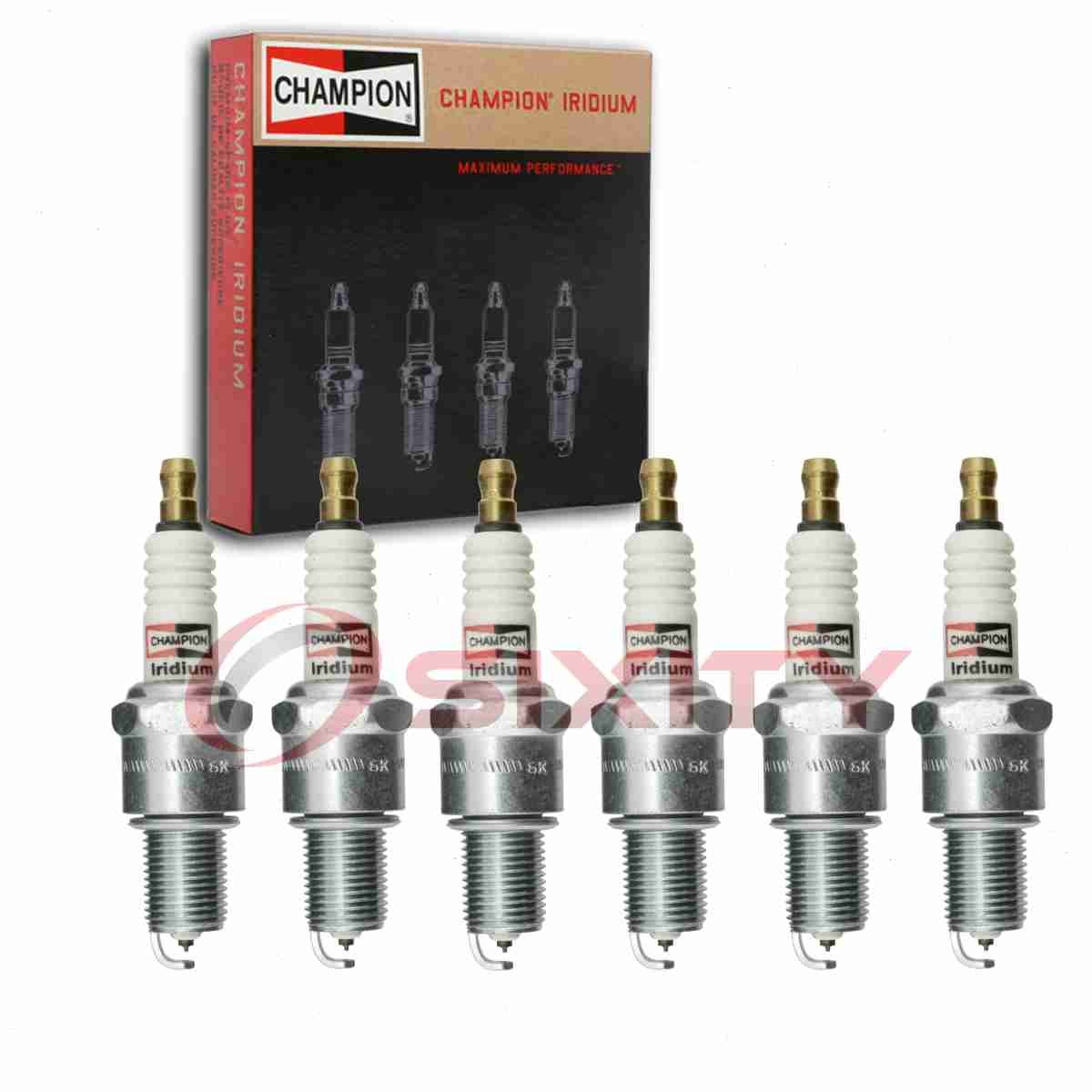 6 pc Champion Iridium Spark Plugs for 2000 Chrysler Voyager 3.0L V6 Ignition jl