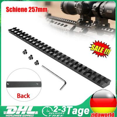 Picatinny Weaver Schiene 257mm lang 20mm Montagebreite flacher Boden Jagd DE