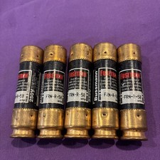 Lot of 5: Fusetron FRN-R-50 Dual-Element Time Delay Fuses, 50 Amp