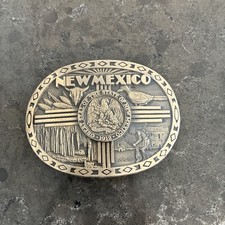 ADM Brass Belt Buckle New Mexico Roadrunner Caverns First Edition Native Corn
