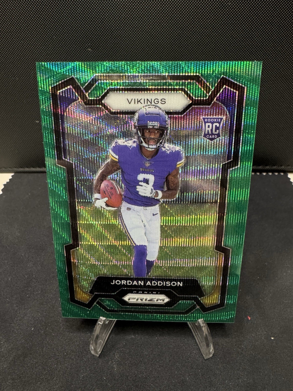 2023 Panini Prizm - Rookies Jordan Addison #368 Green Wave Prizm (RC)
