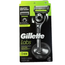 Gillette Labs Razor with Exfoliating Bar with Razor Stand and Cartridge