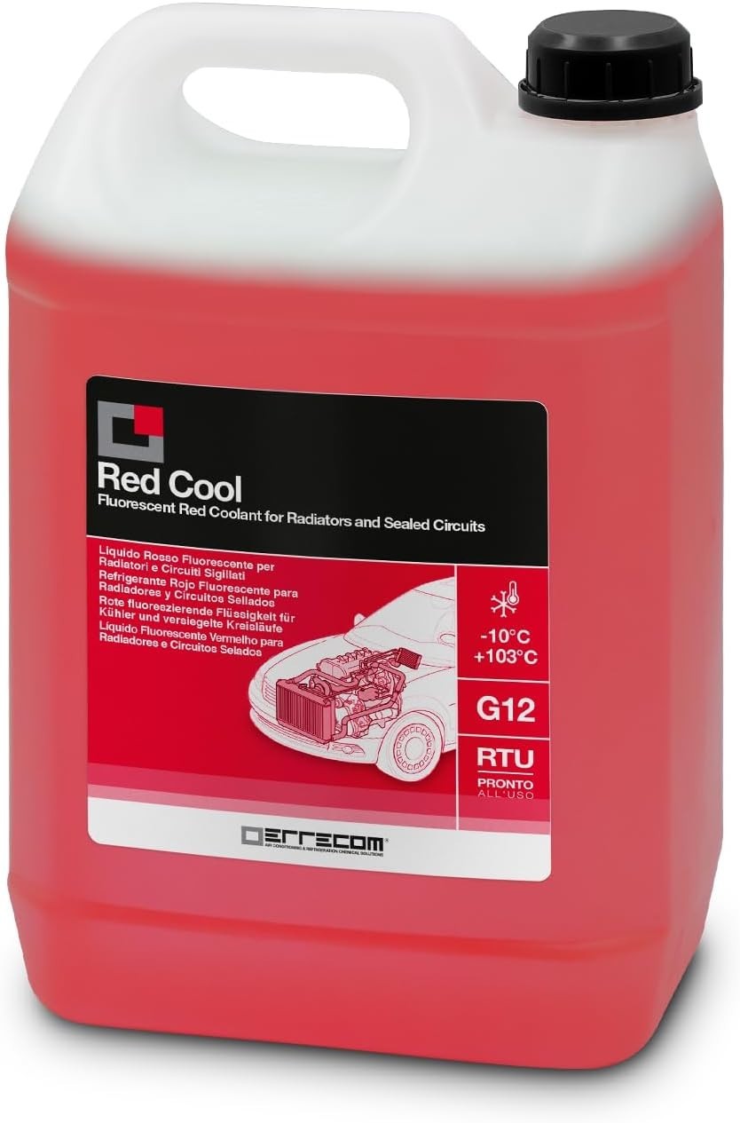 Errecom Red Cool Coolant Antifreeze Fluorescent Formula Organic Based New